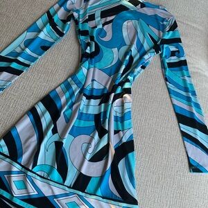 Michael Kors Boho Turquoise Silk Dress #y2k #bohemian